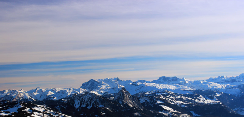 Sicht von der Rigi Richtung Glaner Alpen / Glärnisch